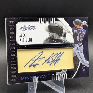 2021 Absolute Alex Kirilloff Rookie Baseball Material Wood Signatures Auto /50